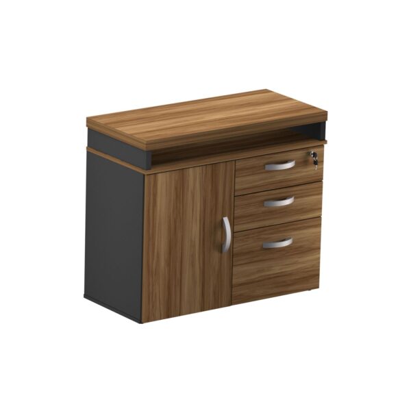 Mesa auxiliar pedestal 1 porta e 2 gavetas + 1 gavetão M40 Maranello