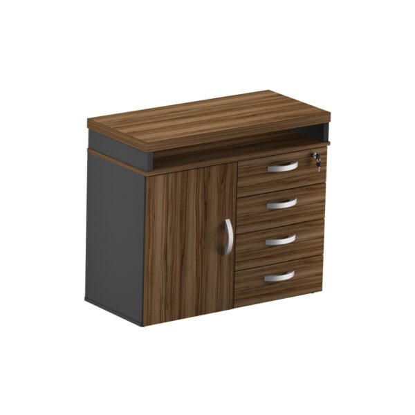 Mesa auxiliar pedestal 1 porta e 4 gavetas M40 Maranello
