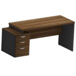 Mesa reta pedestal 3 gavetas M40 Maranello
