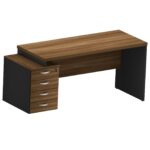 Mesa reta pedestal 4 gavetas M40 Maranello